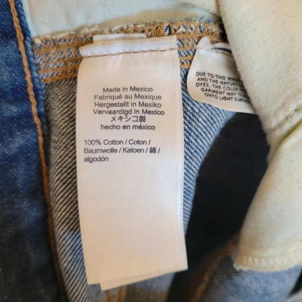 Madewell The Perfect Jean Short Short Raw Rolled Hem Stretch Denim Small 25